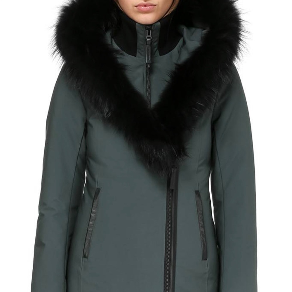Mackage mauve green parka/down jacket